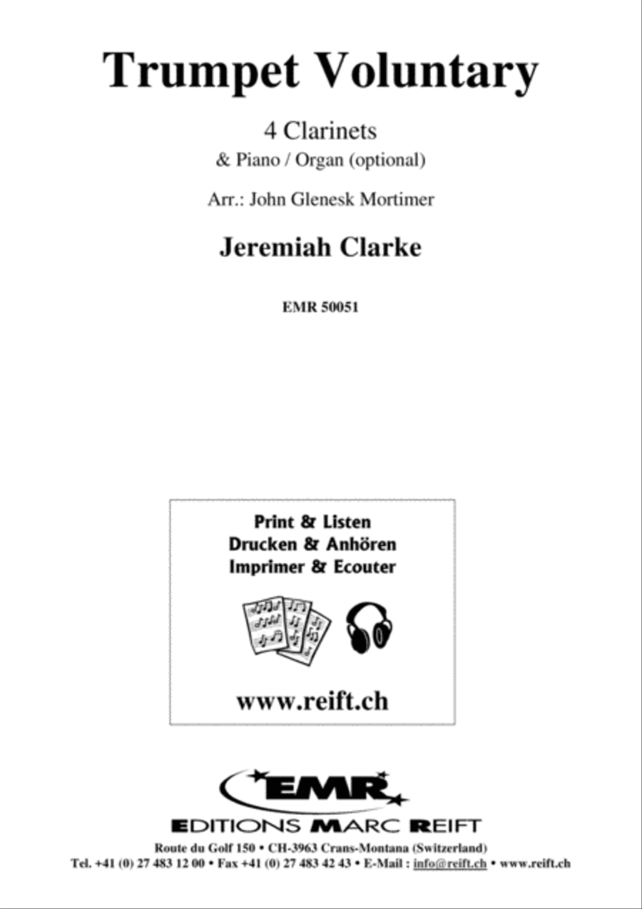 Trumpet Voluntary Clarinet scores gallery preview page 2