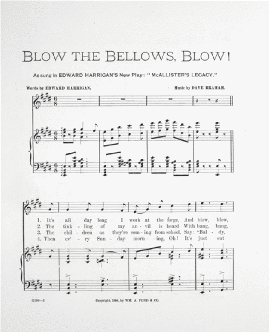 Blow the Bellows, Blow! Song Voice scores gallery preview page 2