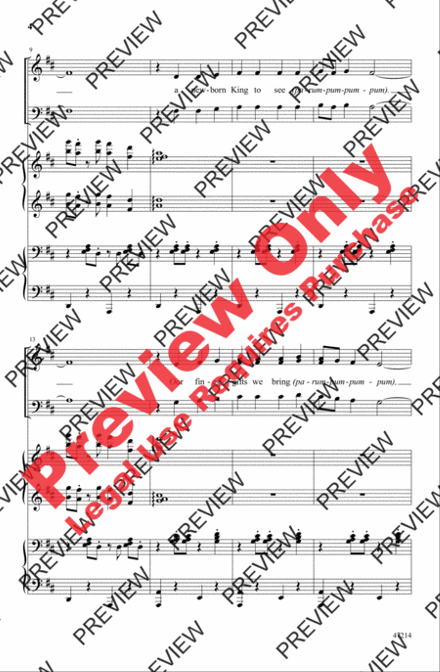 The Little Drummer Boy 3-Part scores gallery preview page 3