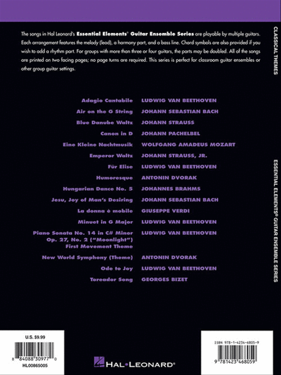 Classical Themes – 16 Pieces Arranged for Three or More Guitarists Guitar Ensemble scores gallery preview page 2