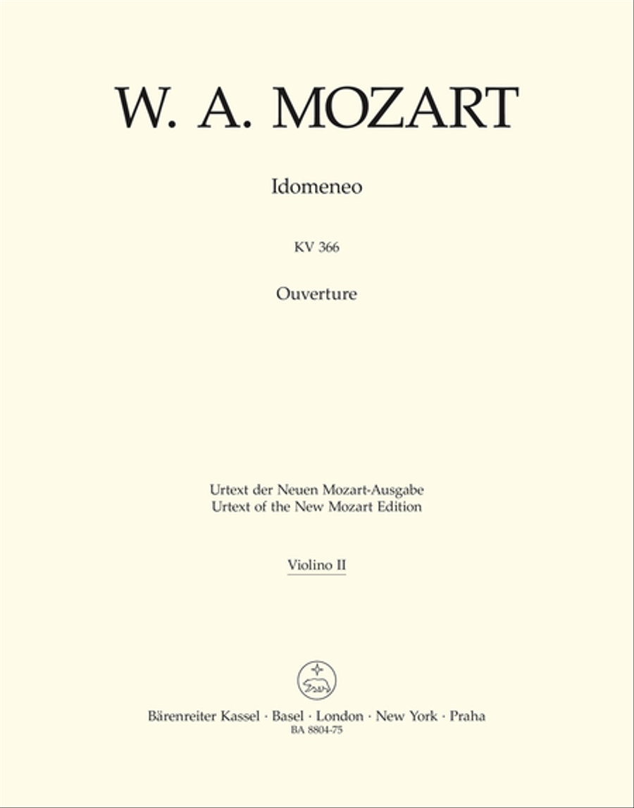 Idomeneo, KV 366 Violin scores gallery preview page 1