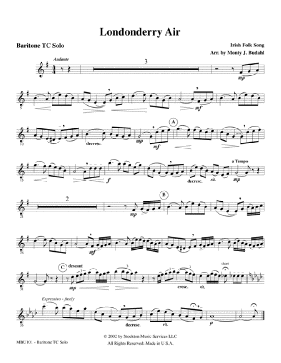 Londonderry Air Londonderry Air Baritone Horn TC scores gallery preview page 5