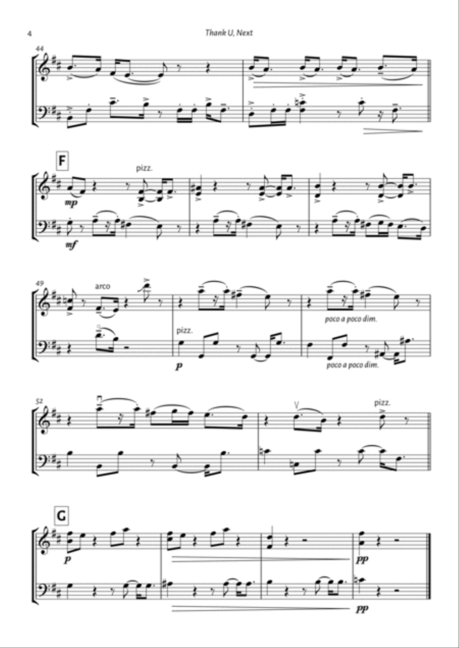 Thank U, Next String Duet scores gallery preview page 4