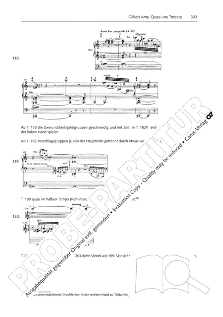Orgelschule zur historischen Auffuhrungspraxis Organ Solo scores gallery preview page 304