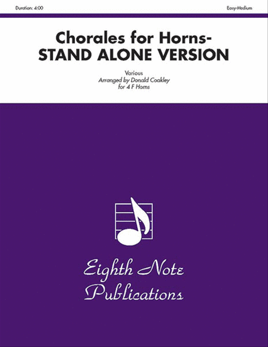 Chorales for Horns (stand alone version) French Horn Quartet scores gallery preview page 1