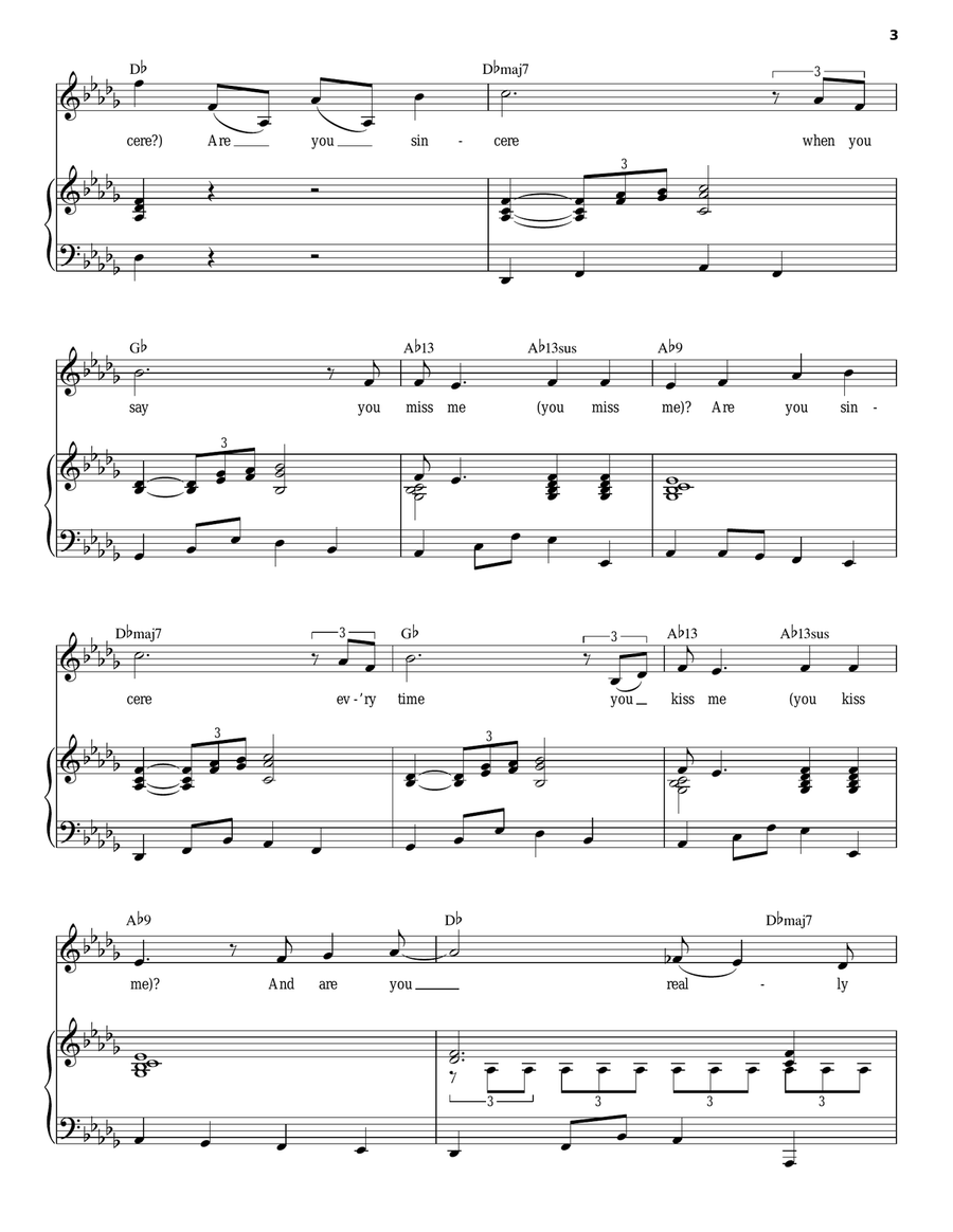 Are You Sincere Piano, Vocal scores gallery preview page 3