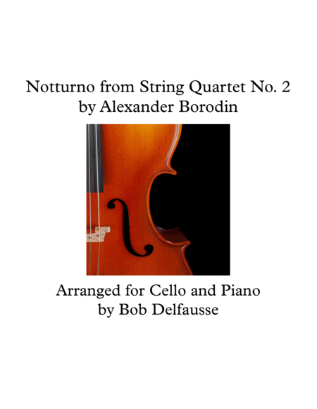 Notturno from Borodin's String Quartet No. 2, for cello and piano image number null