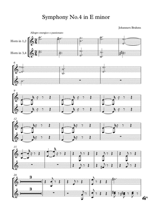 Brahms Symphony No.4 - 4.Allegro energico e passionato (Transposed Horn in C)