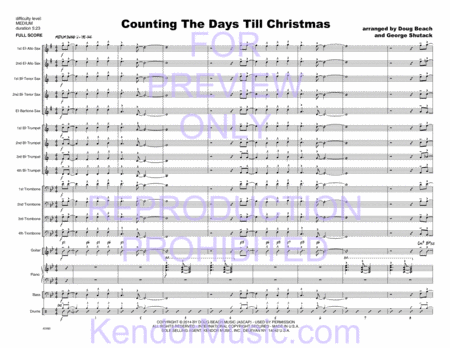 Counting The Days Till Christmas (Full Score)