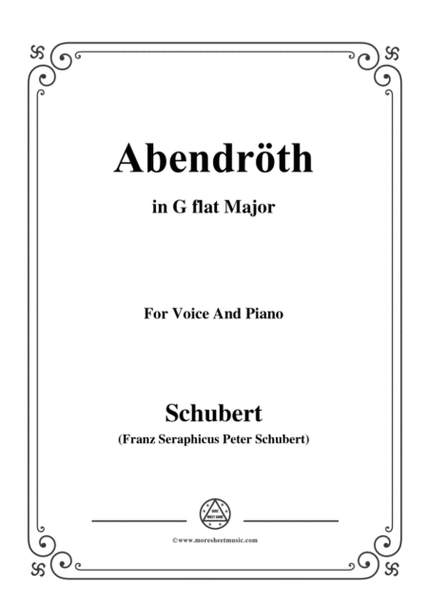 Schubert-Abendröth,in G flat Major,for Voice&Piano image number null
