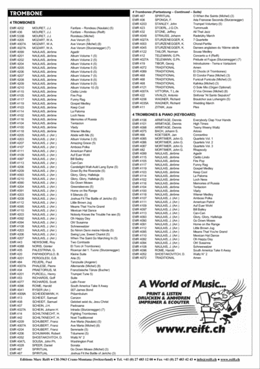 Ballad & Bossa Trombone Quartet scores gallery preview page 6