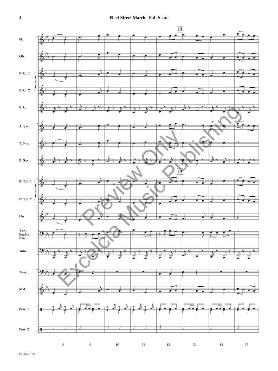 Fleet Street March Fleet Street March Concert Band scores gallery preview page 5