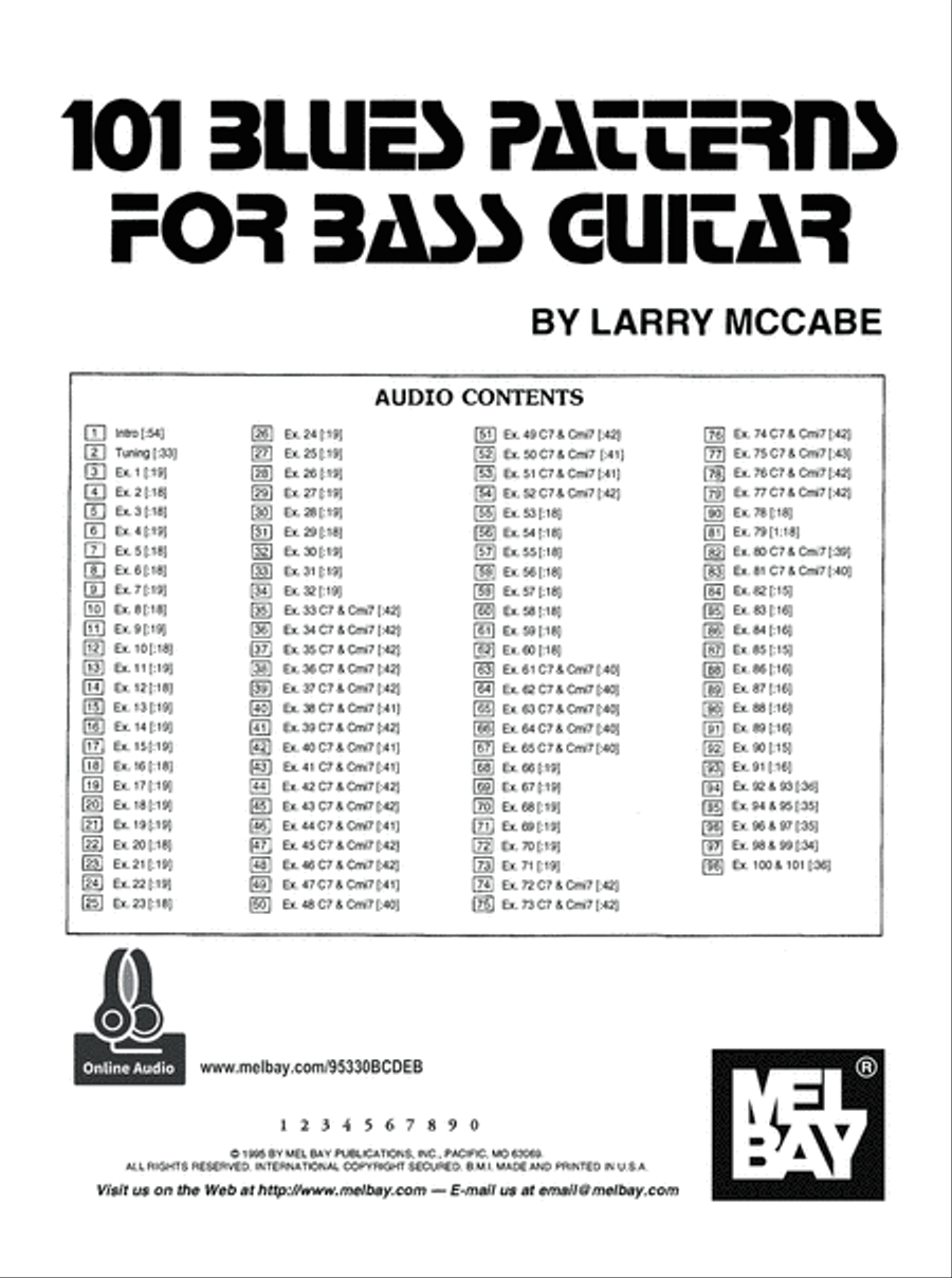101 Blues Patterns for Bass Guitar Bass Guitar scores gallery preview page 2