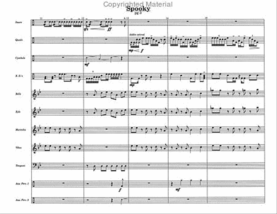 Spooky Spooky Percussion Ensemble scores gallery preview page 5