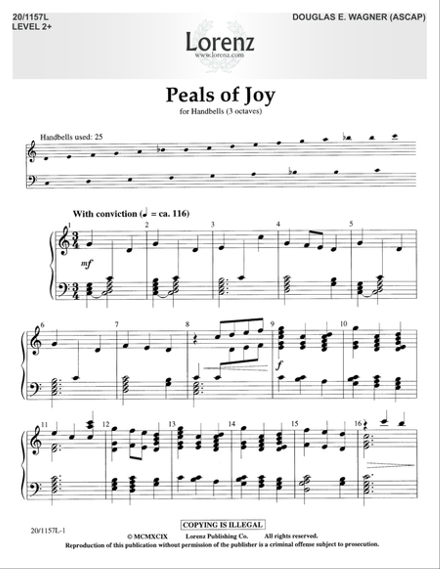 Peals of Joy 3-Octaves scores gallery preview page 1
