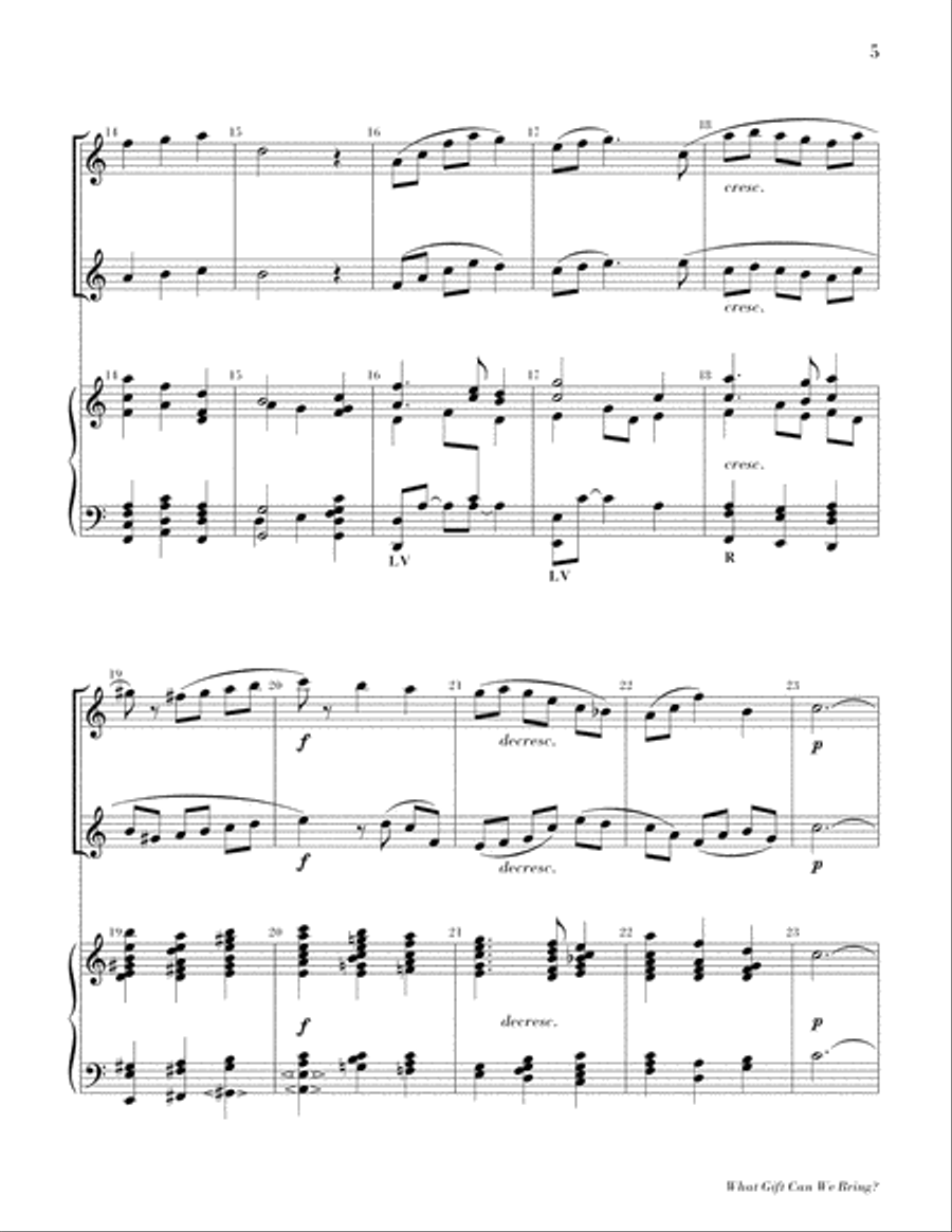 What Gift Can We Bring What Gift Can We Bring Director Score scores gallery preview page 5