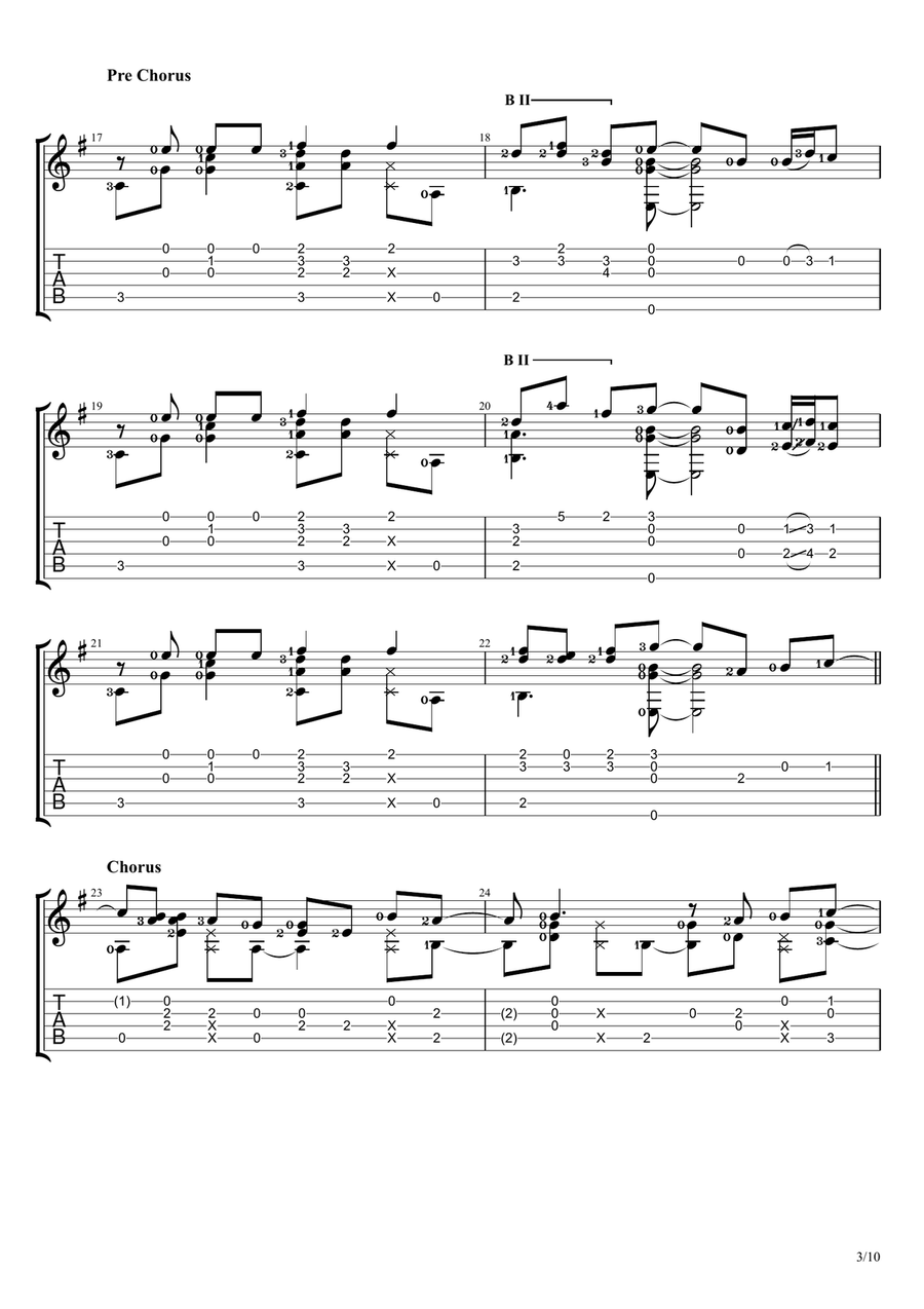 Karena Kutahu Engkau Begitu (kkeb) Guitar Ensemble scores gallery preview page 3