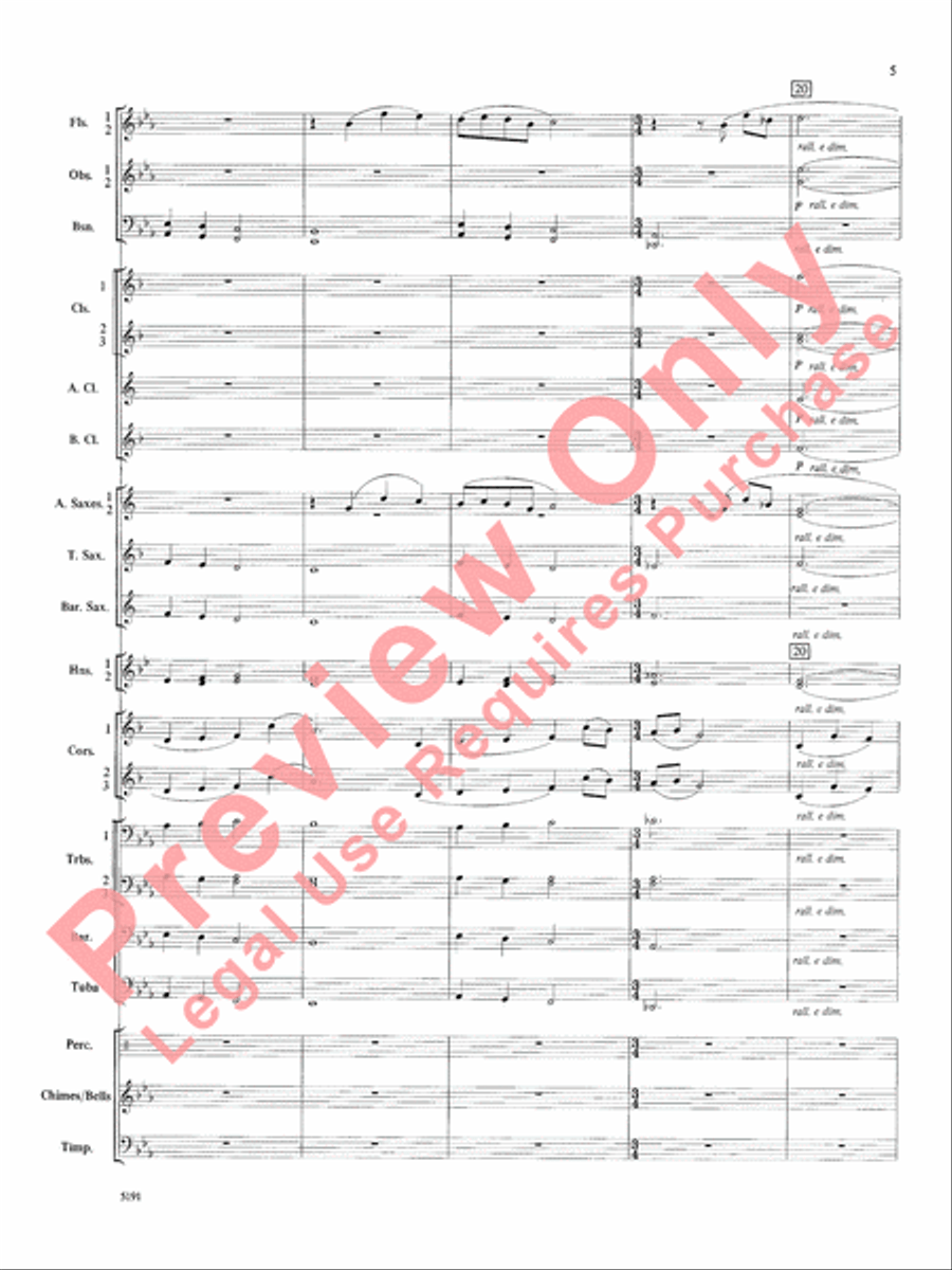 Wind Chimes Concert Band scores gallery preview page 6