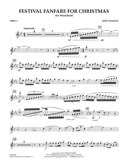 Festival Fanfare for Christmas (for Wind Band) - Oboe 2