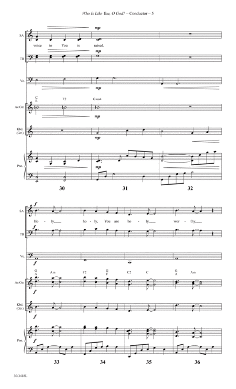 Who Is Like You, O God? - Instrumental Score and Parts Choir scores gallery preview page 8