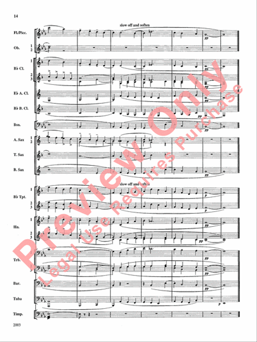 A Percy Grainger Suite Concert Band scores gallery preview page 15