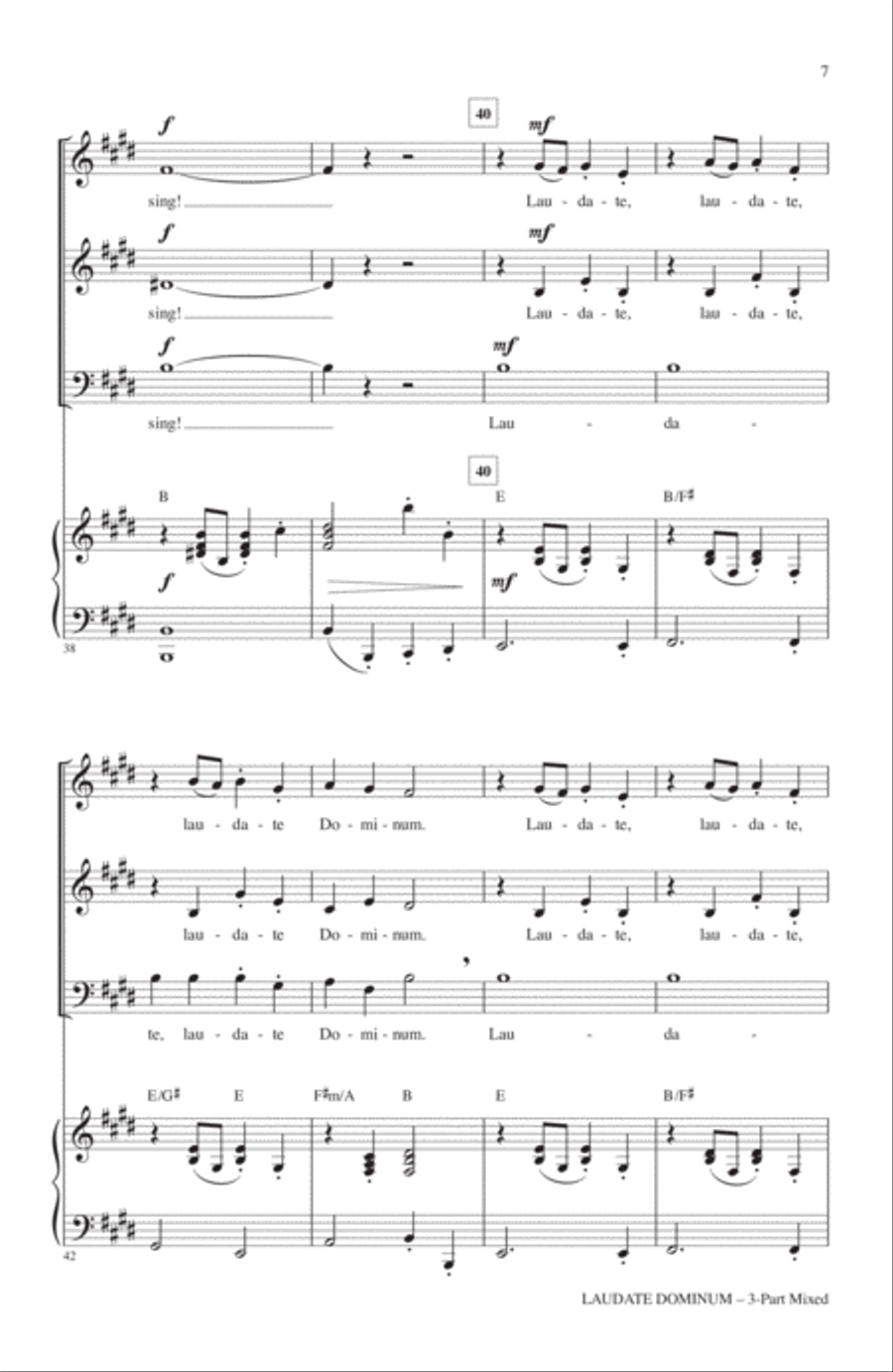 Laudate Dominum Laudate Dominum 3-Part scores gallery preview page 5