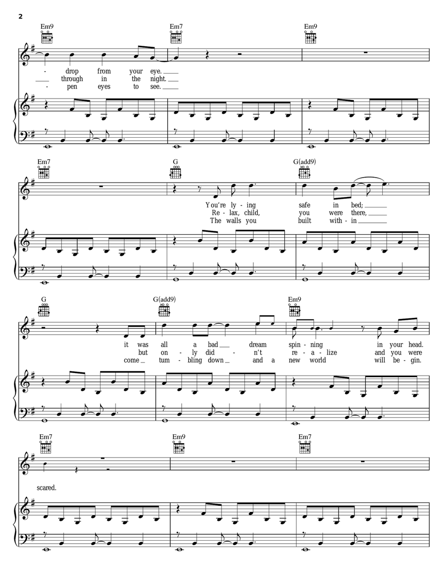 Silent Lucidity Piano, Vocal, Guitar scores gallery preview page 2