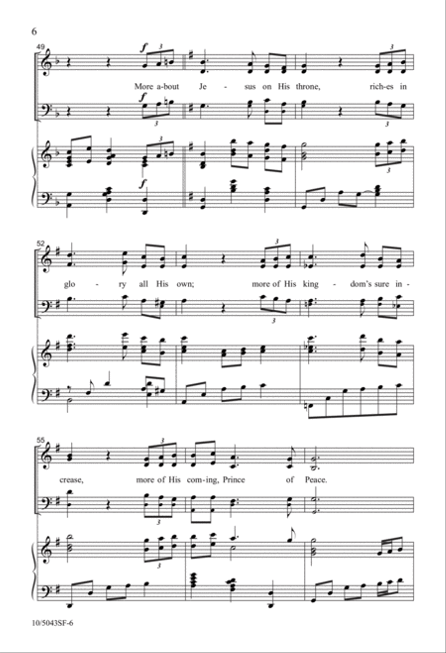 More About Jesus 4-Part scores gallery preview page 6