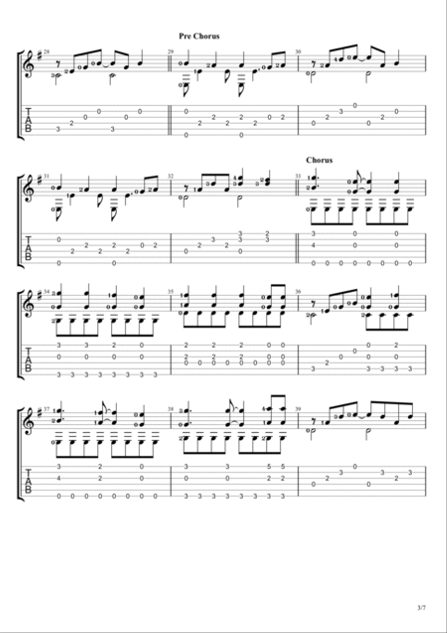 New Divide Guitar Tablature scores gallery preview page 3