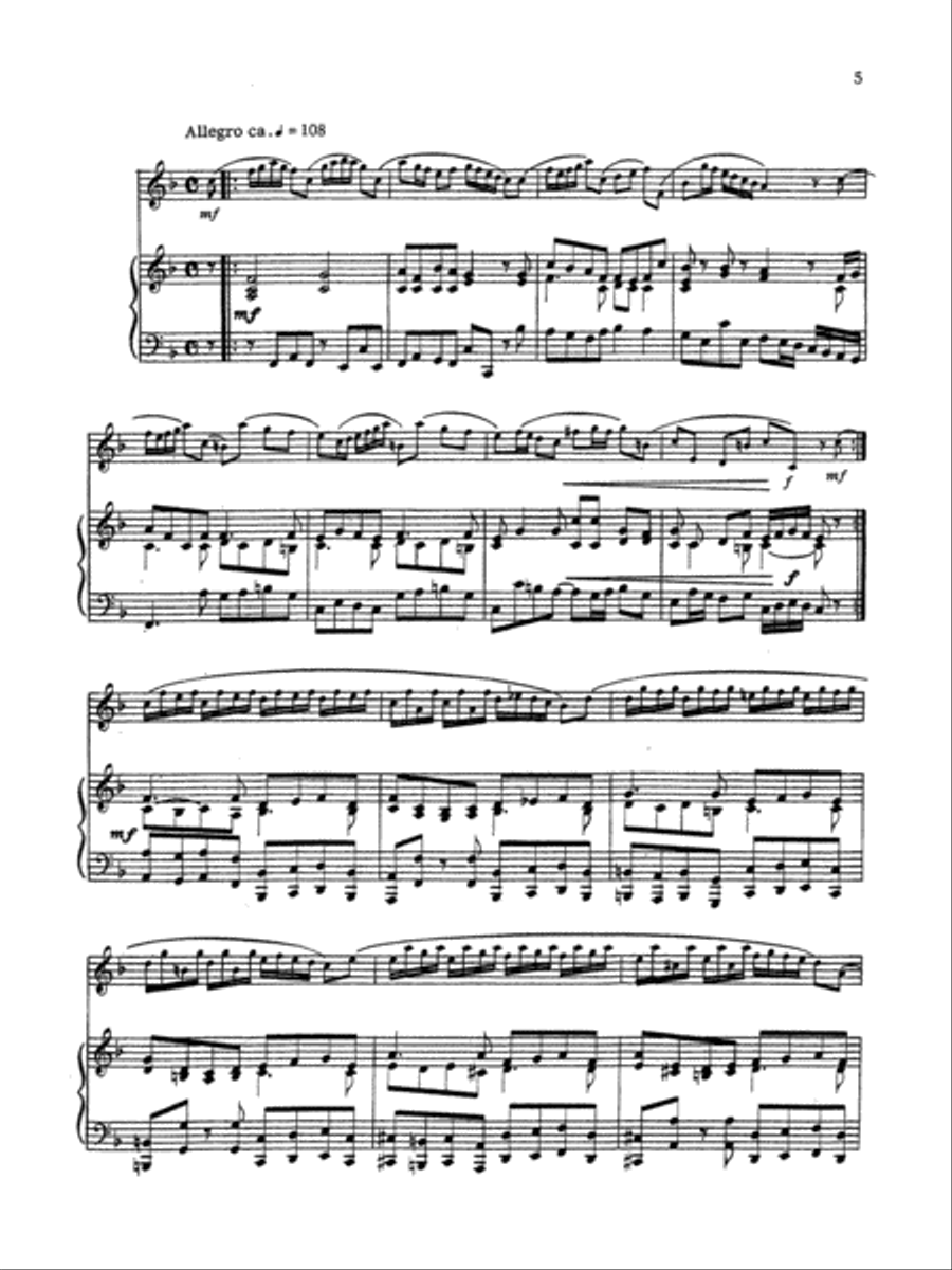 Third Handel Sonata for Marimba and Piano Small Ensemble scores gallery preview page 9