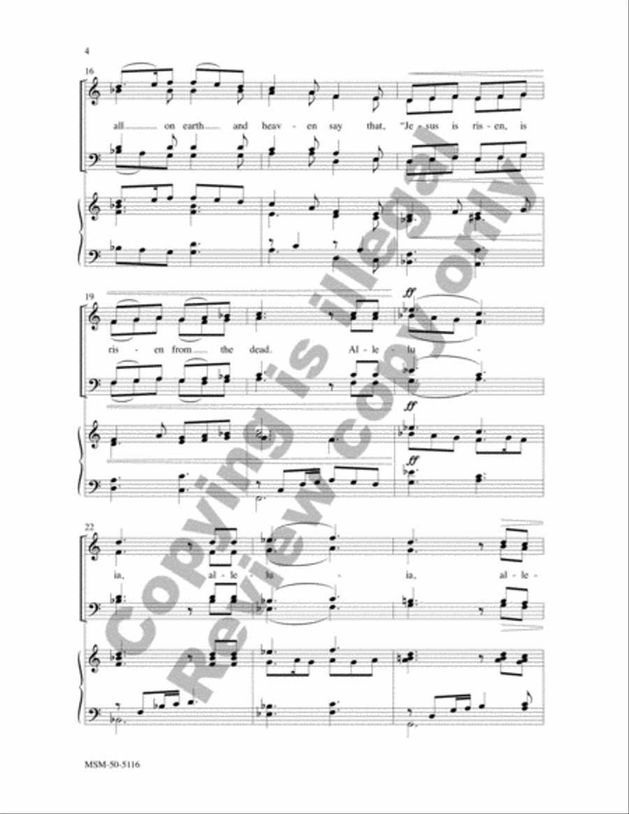 Rejoice, Rejoice This Easter Morn 4-Part scores gallery preview page 4