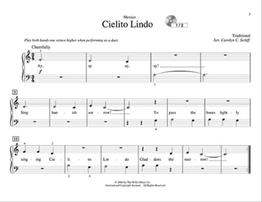 Teaching Little Fingers to Play Songs From Many Lands Piano Method scores gallery preview page 4