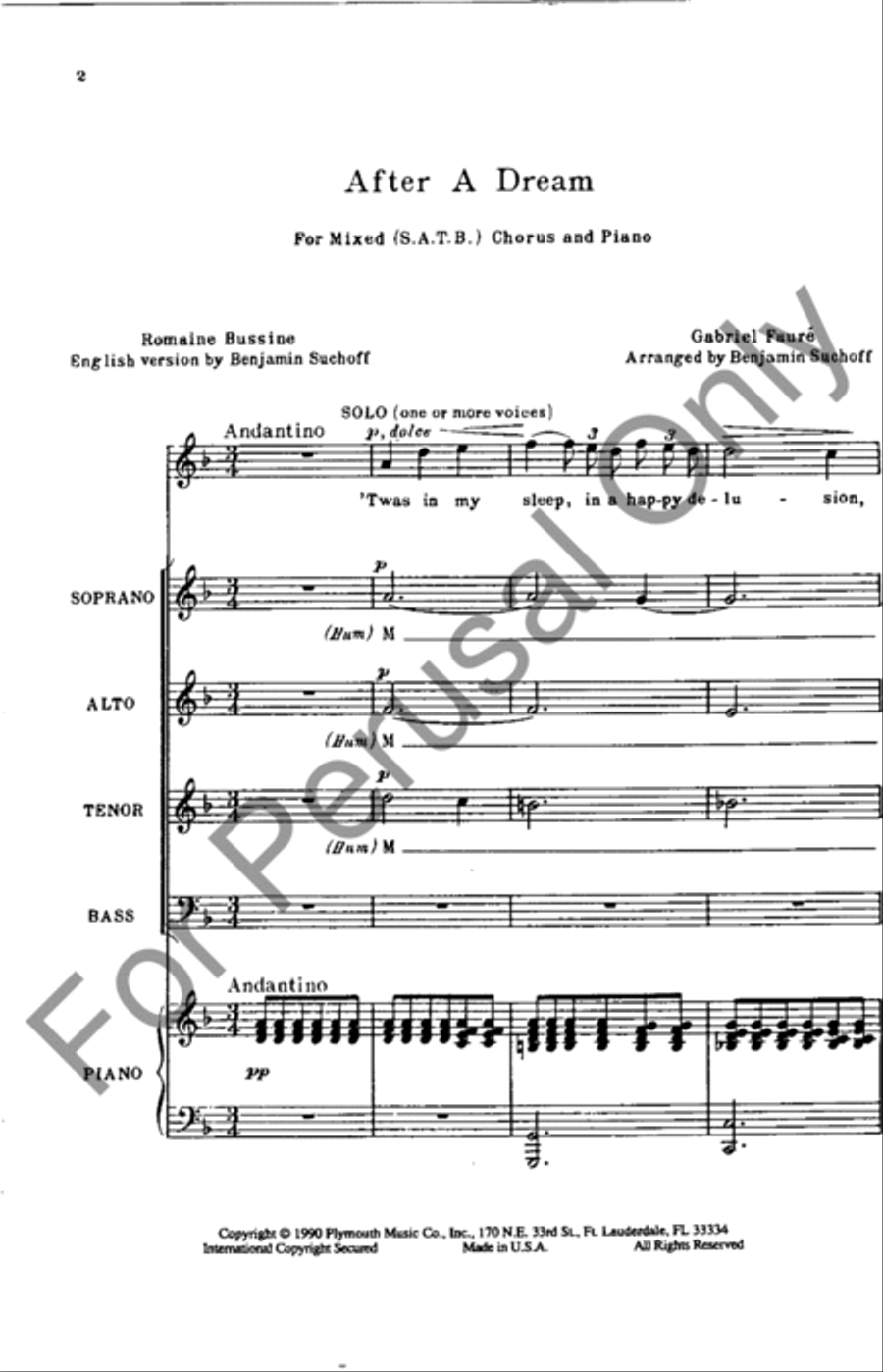 After A Dream 4-Part scores gallery preview page 2