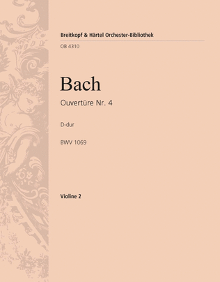 Book cover for Overture (Suite) No. 4 in D major BWV 1069
