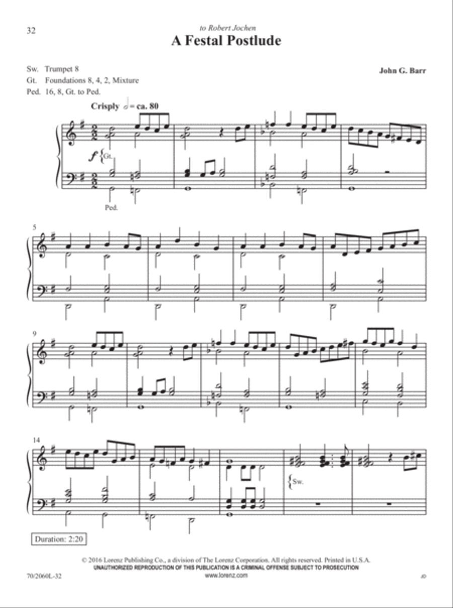 Easy Organ Library, Vol. 62 Organ Solo scores gallery preview page 20