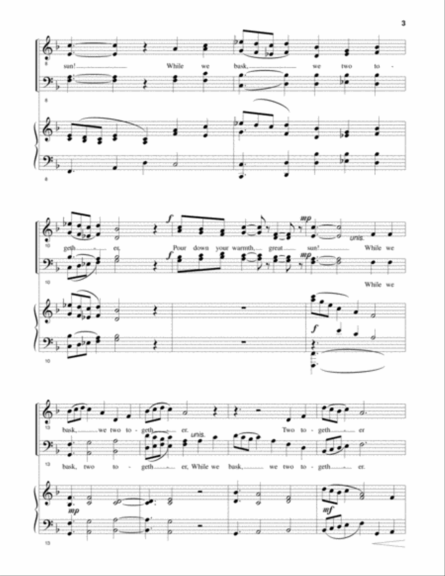 Shine! Shine! Shine! for SATB voices and piano 4-Part scores gallery preview page 3