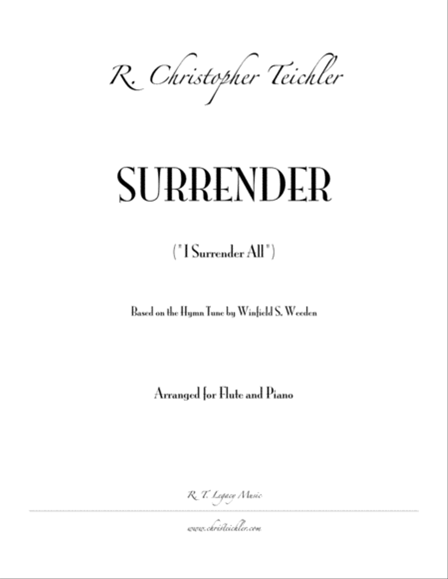 Surrender (I Surrender All) Flute Solo scores gallery preview page 1