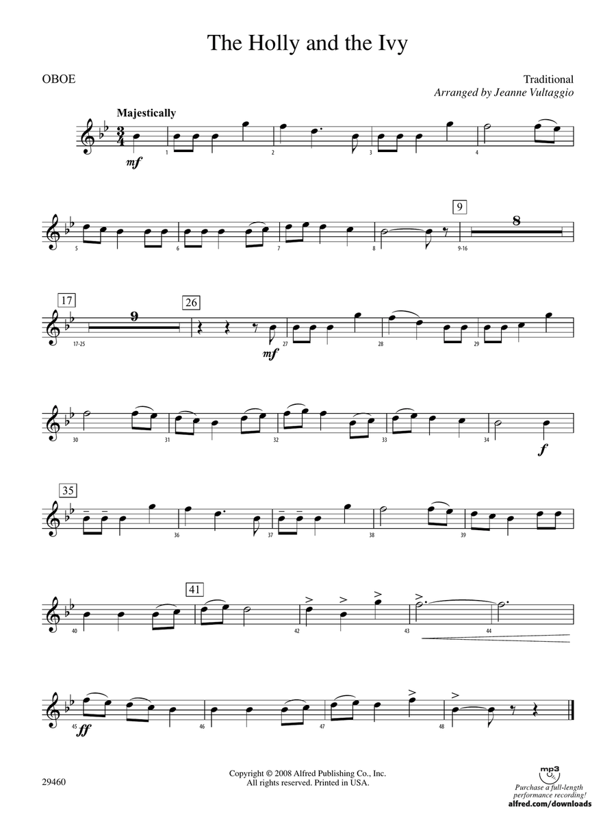 The Holly and the Ivy: Oboe