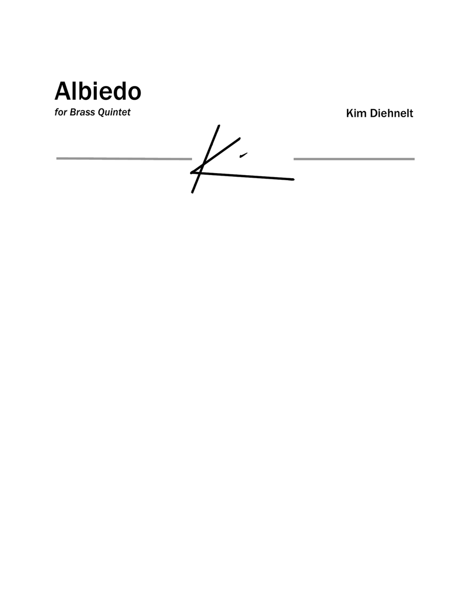 Diehnelt: Albiedo for brass quintet Brass Quintet scores gallery preview page 1