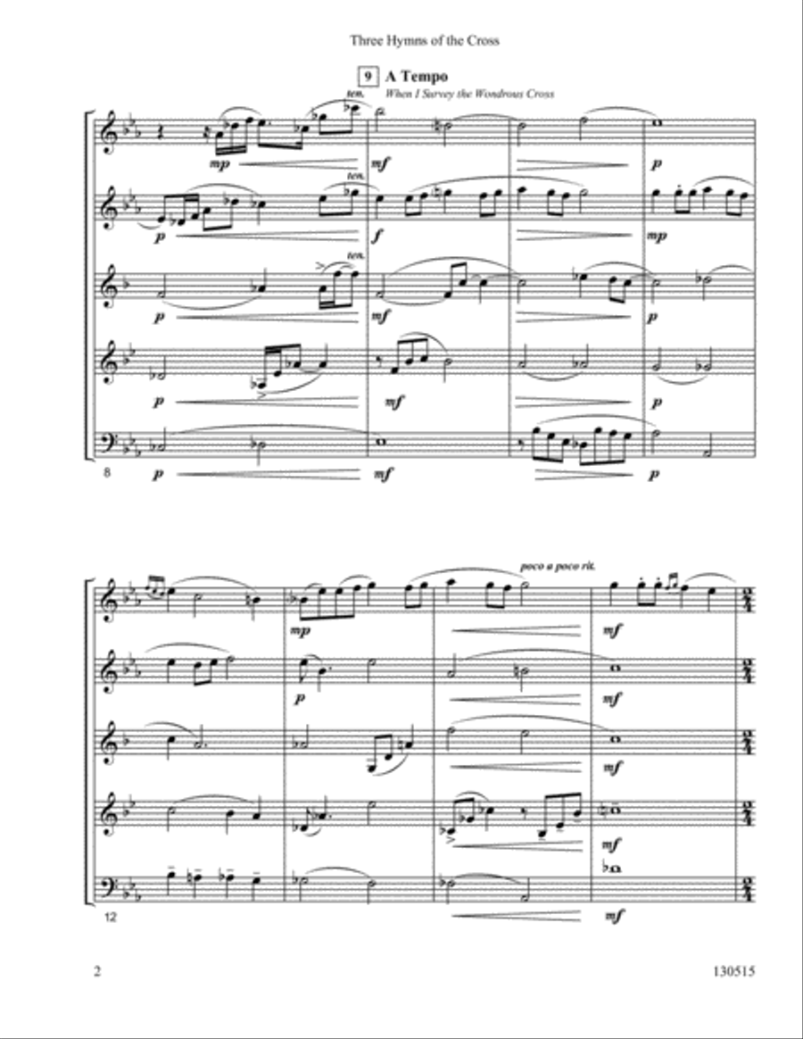 Three Hymns Of The Cross Three Hymns Of The Cross Woodwind Quintet scores gallery preview page 2