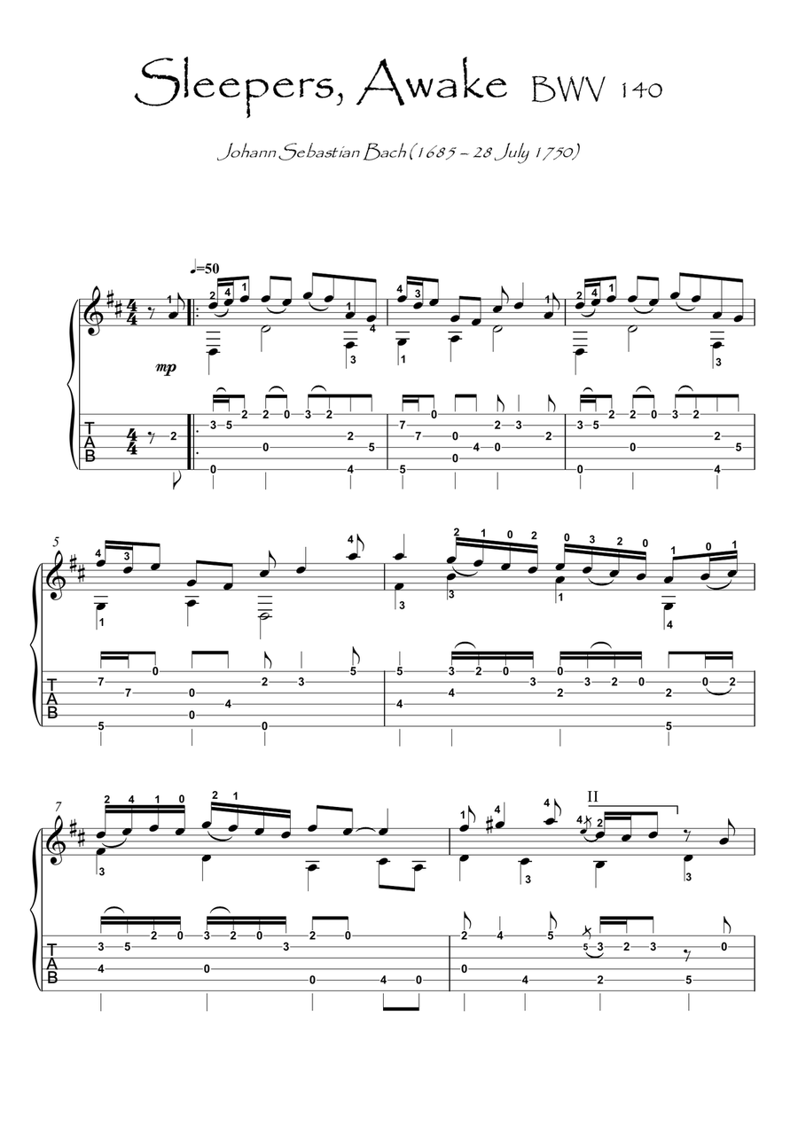 Bach for Guitar Sleepers Awake image number null