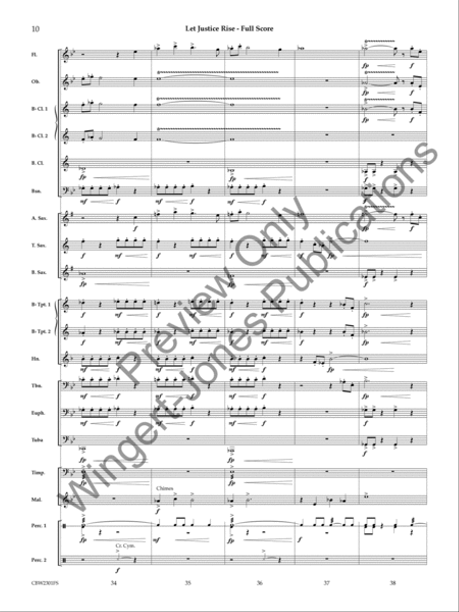 Let Justice Rise Concert Band scores gallery preview page 11