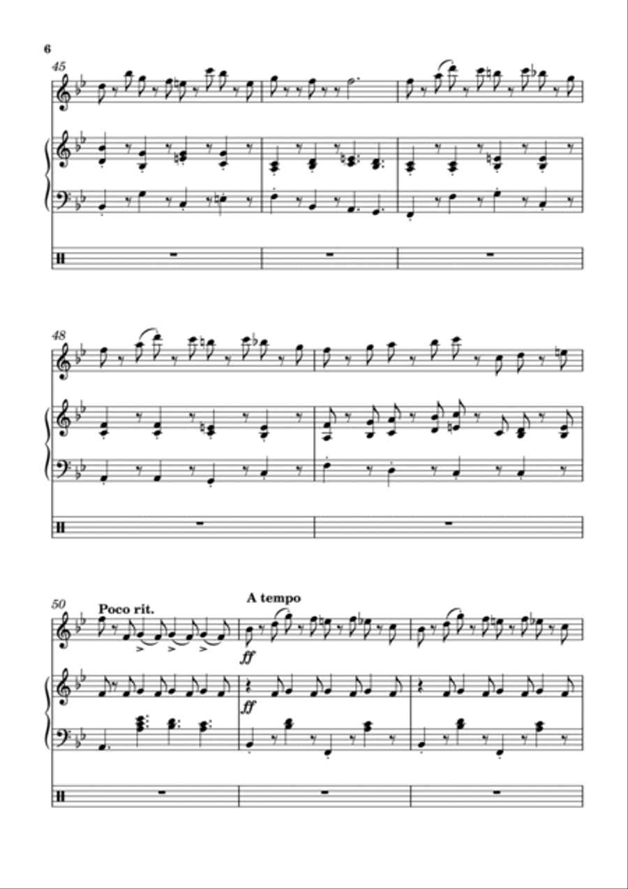 CLOG DANCE arranged for flute and piano Flute Solo scores gallery preview page 6