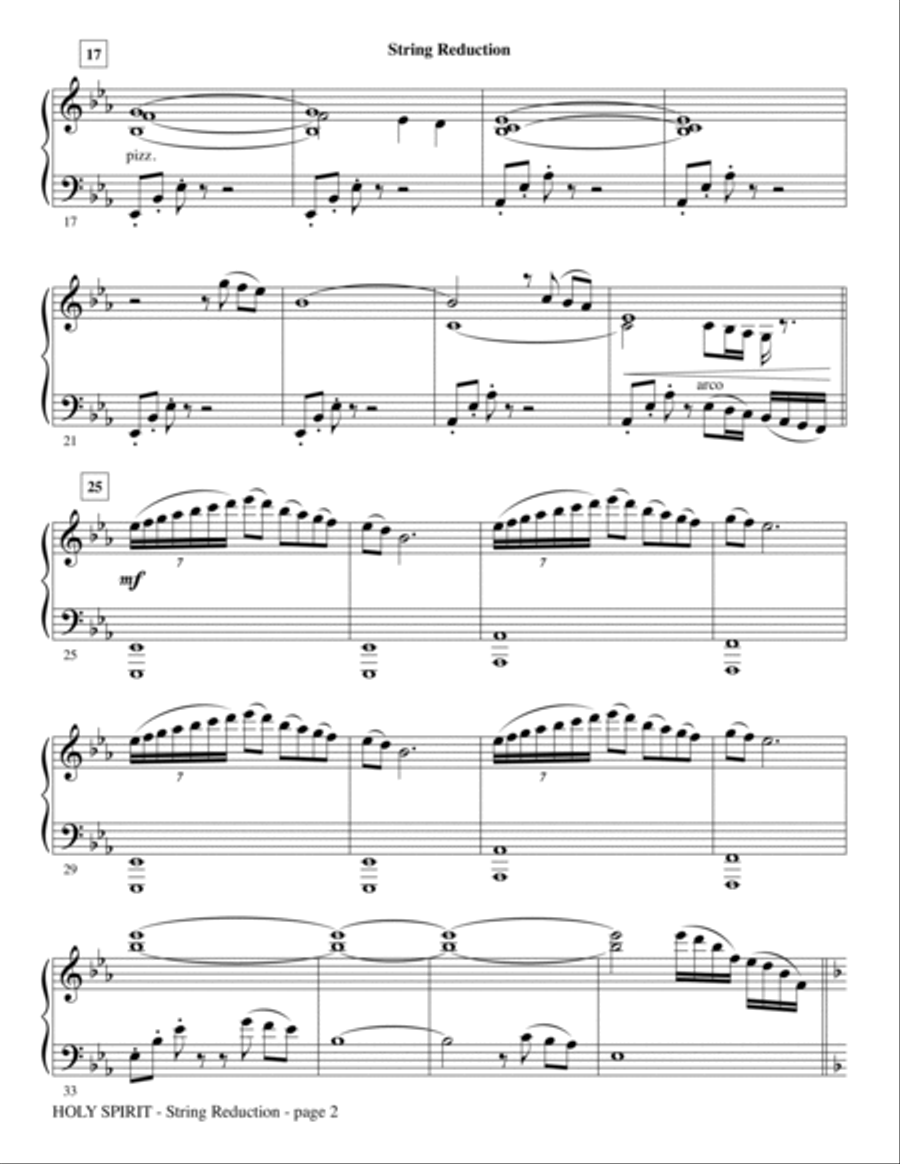 Holy Spirit - Keyboard String Reduction Choir scores gallery preview page 2