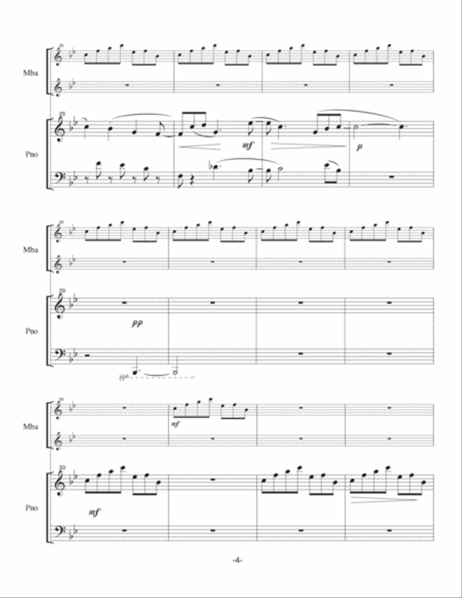 Duo for Marimba and Piano Piano scores gallery preview page 5