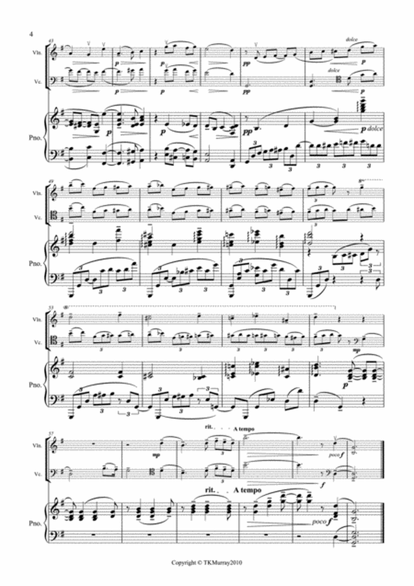 Rachmaninoff - Prelude Op23 No10 - Piano Trio