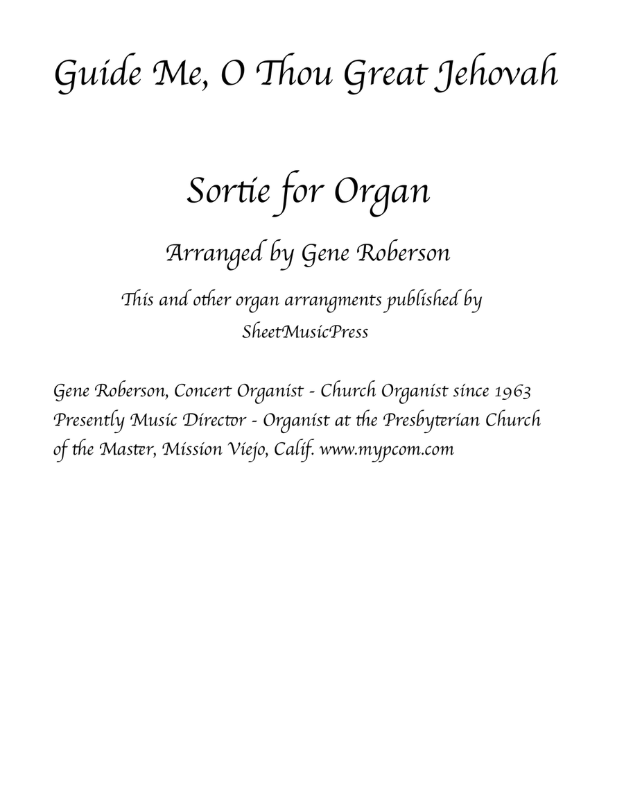 Guide Me O Thou Great Jehovah - Organ Sortie Organ Solo scores gallery preview page 1