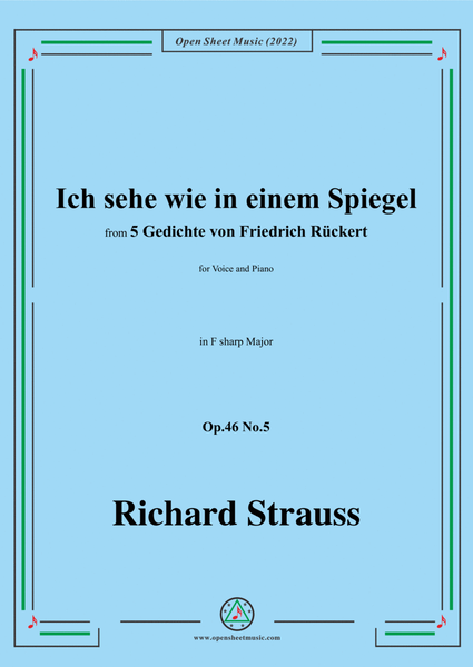 Richard Strauss-Ich sehe wie in einem Spiegel,in F sharp Major image number null