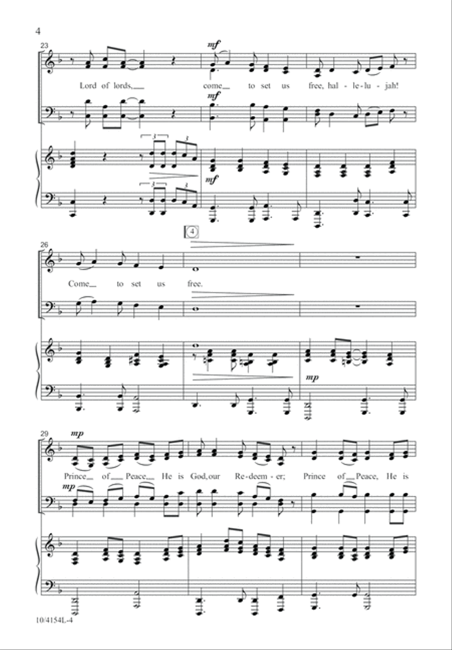 O Come to Set Us Free O Come to Set Us Free 4-Part scores gallery preview page 5