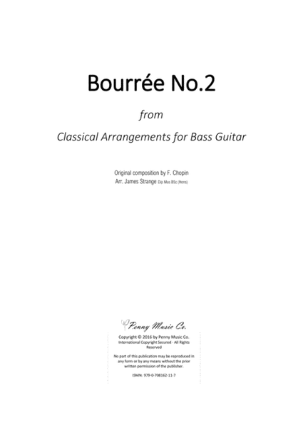 Bourrée No 2 for Bass Guitar image number null